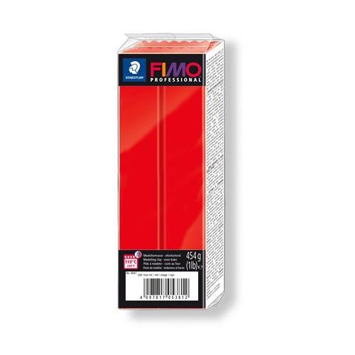 Gyurma, 454 g, égethető, FIMO "Professional", piros