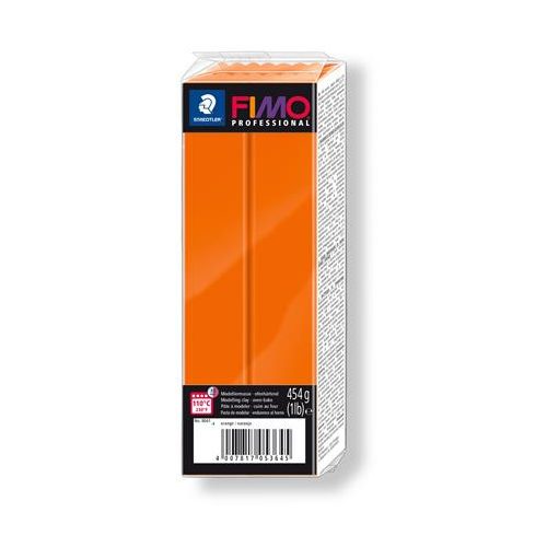 Gyurma, 454 g, égethető, FIMO "Professional", narancssárga