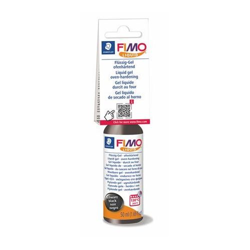 Folyékony gyurma, 50ml, égethető, FIMO "Effect", fekete
