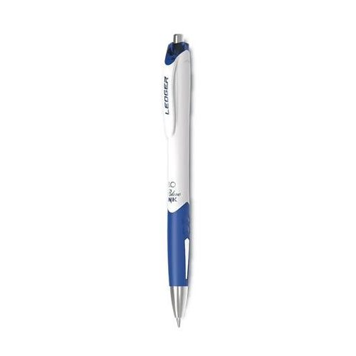 Golyóstoll, 0,5 mm, nyomógombos, FLEXOFFICE "Ledger", kék