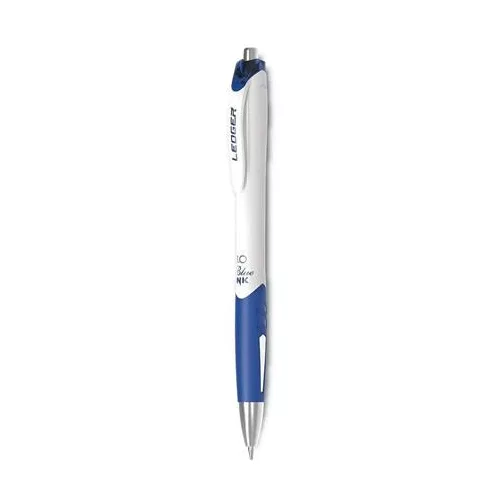 Golyóstoll, 0,5 mm, nyomógombos, FLEXOFFICE "Ledger", kék