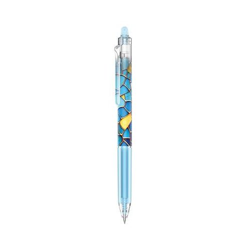 Zseléstoll, 0,25 mm, nyomógombos, törölhető, FLEXOFFICE "Mazzic", kék