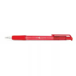   Golyóstoll, 0,4 mm, nyomógombos, FLEXOFFICE "EasyGrip", piros