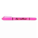 Szövegkiemelő, 1,0/4,0 mm, kétvégű, FLEXOFFICE "HL01", rózsaszín