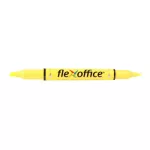 Szövegkiemelő, 1,0/4,0 mm, kétvégű, FLEXOFFICE "HL01", sárga