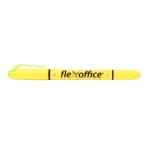 Szövegkiemelő, 1,0/4,0 mm, kétvégű, FLEXOFFICE "HL01", sárga