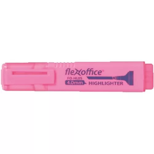 Szövegkiemelő, 1-4 mm, FLEXOFFICE "HL05", rózsaszín