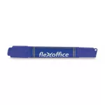 Alkoholos marker, 0,8/6,0 mm, kúpos/vágott, kétvégű, FLEXOFFICE "PM04", kék
