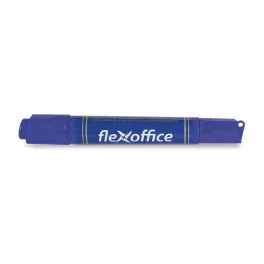   Alkoholos marker, 0,8/6,0 mm, kúpos/vágott, kétvégű, FLEXOFFICE "PM04", kék