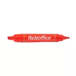 Alkoholos marker, 0,8/6,0 mm, kúpos/vágott, kétvégű, FLEXOFFICE "PM04", piros