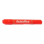 Alkoholos marker, 0,8/6,0 mm, kúpos/vágott, kétvégű, FLEXOFFICE "PM04", piros