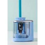 Hegyező, elemes, asztali, FLEXOFFICE "Flexio", kék