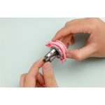 Hegyező, elemes, asztali, FLEXOFFICE "Flexio", rózsaszín