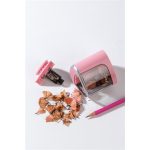 Hegyező, elemes, asztali, FLEXOFFICE "Flexio", rózsaszín