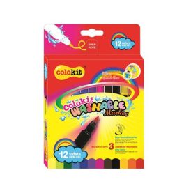   Filctoll készlet, kimosható, COLOKIT "Washable Markers" 12 különböző készlet
