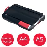 Spirálozógép, műanyag spirálkötéshez, manuális, 165 lap, GBC "CombBind CB12"