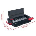 Spirálozógép, műanyag spirálkötéshez, manuális, 165 lap, GBC "CombBind CB12"