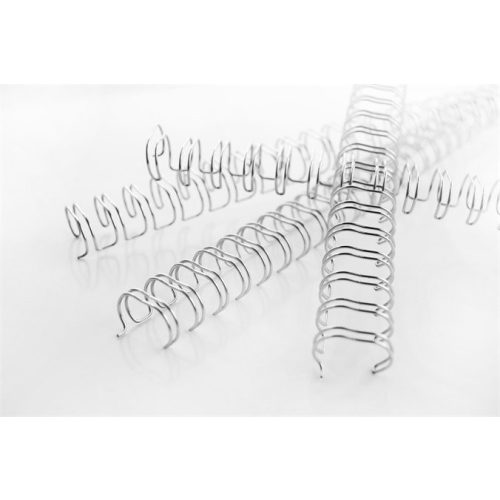 Spirál, fém, 3:1, 6 mm, 55 lap, GBC "WireBind", ezüst