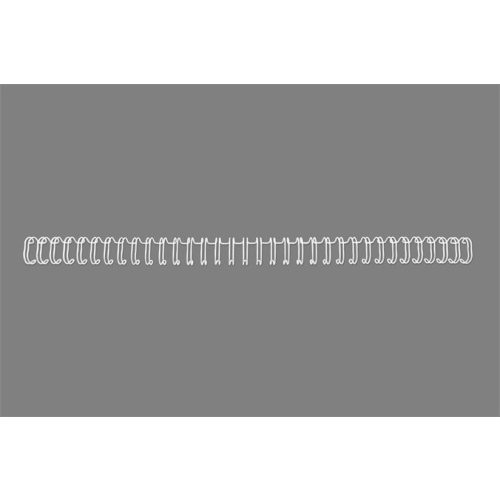 Spirál, fém, 3:1, 14 mm, 125 lap, GBC "WireBind", fehér