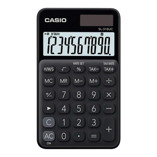 Zsebszámológép, 10 számjegy, CASIO "SL 310", fekete