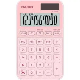   Zsebszámológép, 10 számjegy, CASIO "SL 310 YCK", rózsaszín