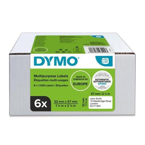 Etikett, LW nyomtatóhoz, 32x57 mm, 1000 db etikett, DYMO