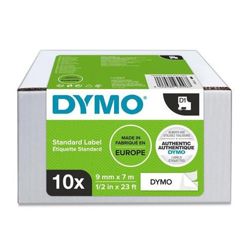 Feliratozógép szalag készlet, 9 mm x 7 m, DYMO "D1", fehér-fekete