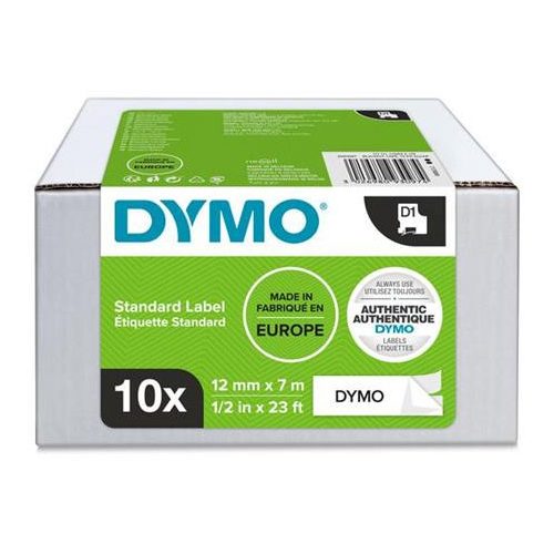 Feliratozógép szalag készlet, 12 mm x 7 m, DYMO "D1", fehér-fekete