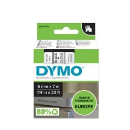   Feliratozógép szalag, 6 mm x 7 m, DYMO "D1", víztiszta-fekete