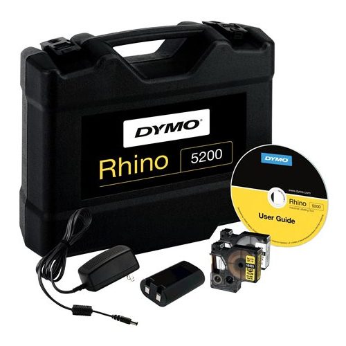 Elektromos feliratozógép, DYMO "Rhino 5200" készlet táskában