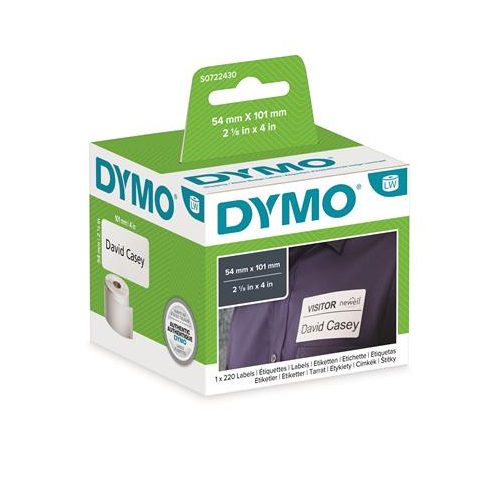 Etikett, LW nyomtatóhoz, 54x101 mm, 220 db etikett, DYMO