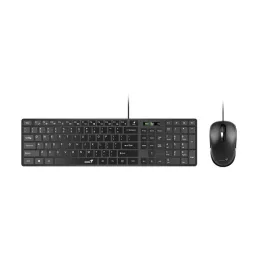   Egér- és billentyűzet készlet, vezetékes, USB, HUN,GENIUS "Slimstar C126", fekete