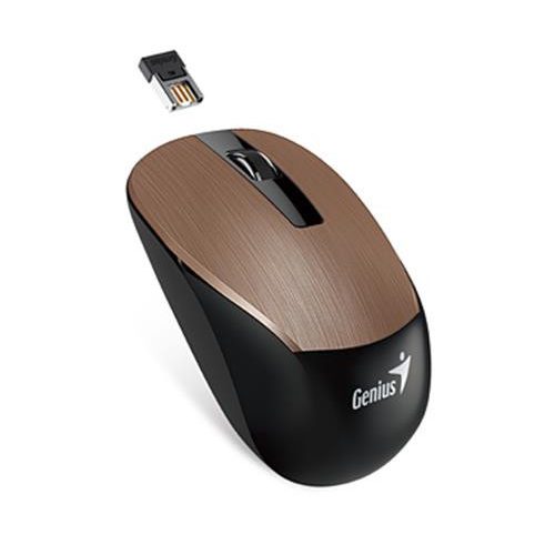 Egér, vezeték nélküli, optikai, normál méret, GENIUS "NX-7015" rozsdabarna