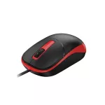 Egér, vezetékes, optikai, normál méret, USB, GENIUS "DX-123", fekete-piros