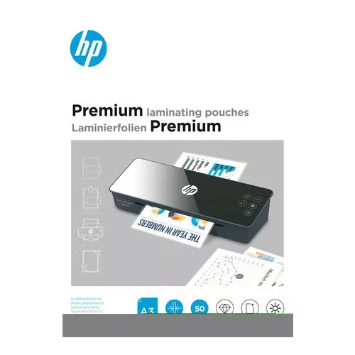 Meleglamináló fólia, 125 mikron, A3, fényes, 50 db, HP "Premium"
