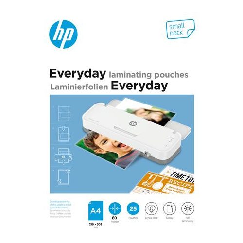 Meleglamináló fólia, 80 mikron, A4, fényes, 25 db, HP "Everyday"