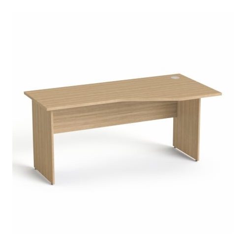 Íróasztal, íves, jobbos, laplábbal, 160x80 cm, MAYAH "Freedom SV-23", kőris