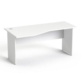   Íróasztal, íves, balos, laplábbal, 160x80 cm, MAYAH "Freedom SV-24", fehér