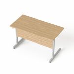 Íróasztal, szürke fémlábbal, 120x70 cm, MAYAH "Freedom SV-25", kőris