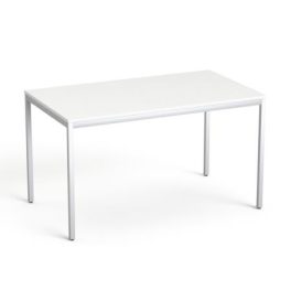   Általános asztal fémlábbal, 75x130 cm, MAYAH "Freedom SV-38", fehér