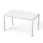 Általános asztal fémlábbal, 75x130 cm, MAYAH "Freedom SV-38", fehér