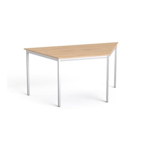 Általános asztal fémlábbal, trapéz alakú, 75x150/75 cm, MAYAH "Freedom SV-41",  tölgy