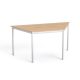 Általános asztal fémlábbal, trapéz alakú, 75x150/75 cm, MAYAH "Freedom SV-41",  tölgy
