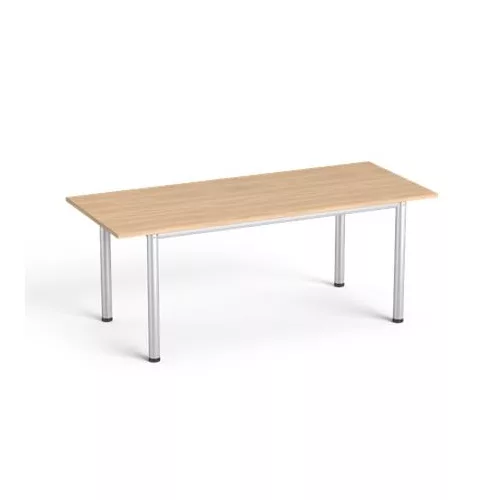 Tárgyalóasztal, szürke fémlábbal, 80x190 cm, MAYAH "Freedom SV-42"  tölgy