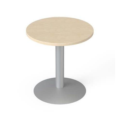Tárgyalóasztal, kör, szürke fémlábbal, O 60 cm, MAYAH "Freedom SV-57", juhar
