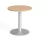 Tárgyalóasztal, kör, szürke fémlábbal, O 60 cm, MAYAH "Freedom SV-57",  tölgy
