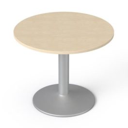   Tárgyalóasztal, kör, szürke fémlábbal, O 90 cm, MAYAH "Freedom SV-58", juhar