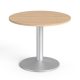 Tárgyalóasztal, kör, szürke fémlábbal, O 90 cm, MAYAH "Freedom SV-58",  tölgy
