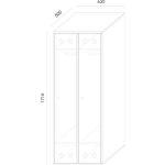 Öltözőszekrény magas, MAYAH "Freedom SV-310", grafit