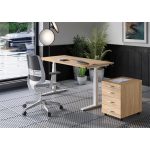 Állítható magasságú íróasztal, 140x80 cm, MAYAH "Freedom SV-302", kőris